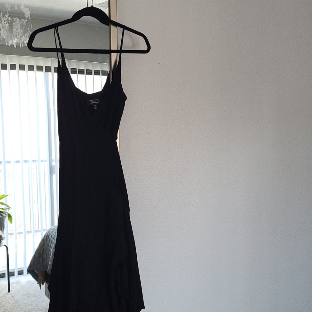 &other stories spaghetti strap wrap dress